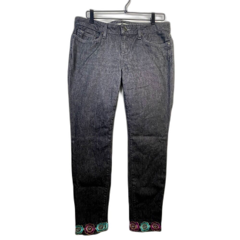 Joe's Jeans Embroidered Floral Ankle Denim – Size 29 – Boho Festival Style